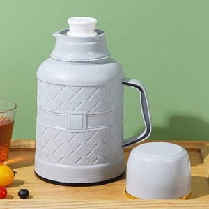 Flacons à <span class=keywords><strong>vide</strong></span> portables de grande capacité 1L et thermos réservoir intérieur en verre en plastique bouilloire à eau chaude bouteille théières avec poignée - Product Image 4