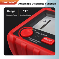 Mégohmmètre numérique haute tension avec décharge automatique 250V à 2500V testeur de résistance d’isolation