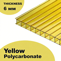 Plaque de polycarbonate creuse transparente, résistante à la chaleur, multicouche, couleur opale, écologique, pour auvent, lanterneau et panneau de construction