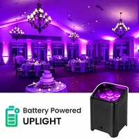 Projecteur LED PAR à batterie 6 couleurs, rechargeable, WiFi 2.4G, DMX512, activé par le son, pour scène, fête, mariage, DJ, discothèque
