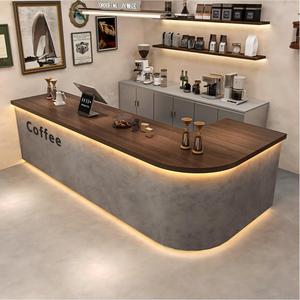 Comptoir de caisse LED pour magasin de boissons, <span class=keywords><strong>boulangerie</strong></span> et <span class=keywords><strong>café</strong></span>, comptoir de bar, comptoir de pâtisserie, design personnalisable, nouvelle collection - Product Image 2