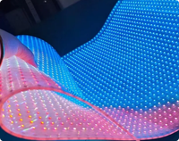 Film LED transparent auto-adhésif flexible pour affichage numérique en magasin et vitrines de centres commerciaux, utilisation intérieure/extérieure