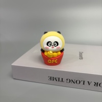 Boîte mystère Panda en PVC floqué, série XiaoQ Food Fun, jouet mystère animal mignon au design original, idéal pour les enfants