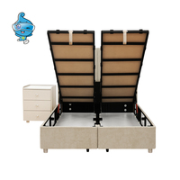 Lit convertible moderne européen pliable, taille king, réglable, avec vérin hydraulique, modulaire, grand espace de rangement, gain de place