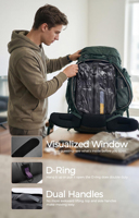 Sacs de voyage à compression sous vide étanches IP67 avec pompe 18L, cubes de rangement réutilisables pour valise, sac à dos, bagages