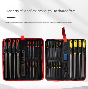 17PCS cao cấp công nghiệp lớp T12 thả giả mạo hợp kim thép tập tin công cụ thiết lập 4 tập tin lớn 12pcs kim tập tin 1 bàn chải DIY Carry trường hợp - Product Image 5