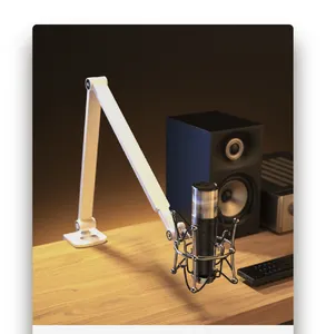 Soporte de brazo de micrófono de tijera ajustable Gooermi 315B, soporte de brazo de escritorio de micrófono resistente para estudio de Radio, Podcast, juegos - Product Image 1