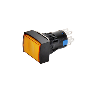 Série LA38, bouton-poussoir LED rectangulaire en plastique de 16 mm, interrupteur mécanique momentané, certification CE CCC, niveau IP65, 220V/250V max. - Product Image 2