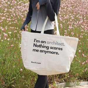 Tote Bag Reusable Customized Letter Logo <b>Printed</b> Shopping Oversized Cotton Canvas Active Lifestyle Sporty for Gym - Product Image 3