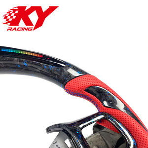Volant personnalisé en fibre de carbone forgée bleue avec écran LED pour Dodge Chrysler 200 300 SRT 300C 2011-2014 - Product Image 2