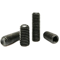 Vis sans tête à six pans creux en acier allié noir DIN916 de grade 12.9, pointe coupée, M2 M2.5 M3 M3.5 M4 M5 M6 M8 M10 M12