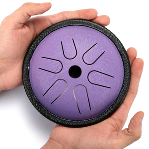 Nouveauté : Mini tambour à langue en acier de 5,5 pouces, tambour de poche, 6 notes, gamme pentatonique C, multicolore - Product Image 1