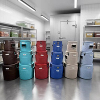 Ensemble promotionnel de 5 glacières robustes (4-7-15-30-60L) pour boissons glacées et aliments chauds – Lot de bacs isothermes