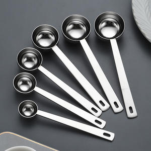 Gran oferta, venta al por mayor, logotipo personalizado, cuchara medidora de acero inoxidable 304, herramientas de cocina, cuchara medidora de té y café, cuchara medidora de 15ml y 30ml - Product Image 1