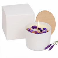 Lilin Aromaterapi Premium Hari Valentine Modern Beraroma Harum, Buatan Tangan dalam Stoples Kaca, Pembakaran Lama, Lilin Kedelai Alami, Pembakaran Bersih, Artistik
