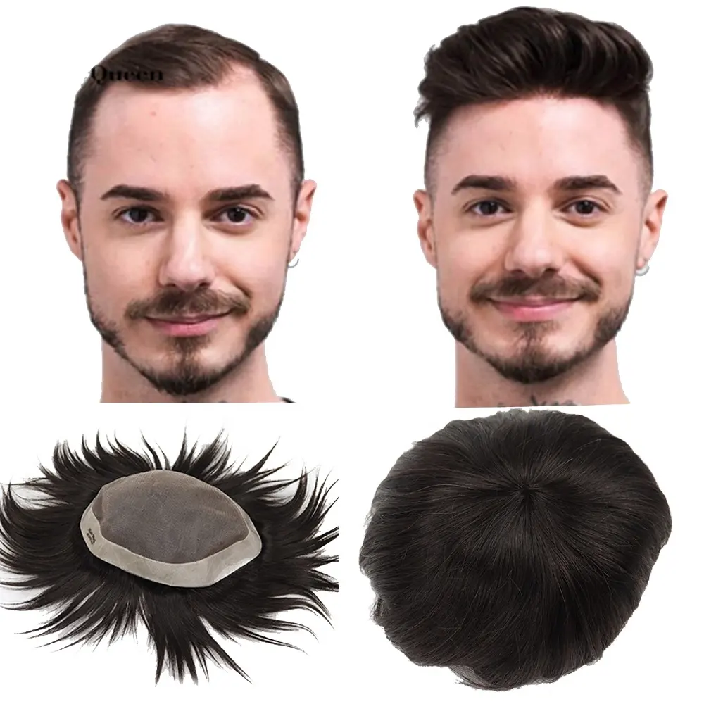 Toupee sistema de cabelo para homens, instock 5x7 6x9 7x9 8x10 6x8 7x10 duro mono de tamanhos duráveis, fino, sistema de cabelo humano