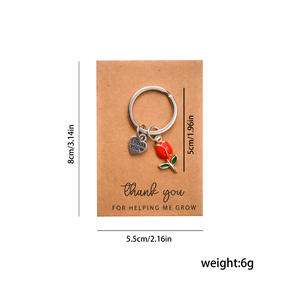 Oferta Especial: Tarjeta de Agradecimiento en Inglés y Colgante para Bolso con Llavero de Tulipán de Aleación con Efecto Goteo de Aceite - Product Image 5