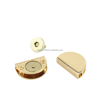 Accessoires de sac d'approvisionnement en stock 28X18mm mode métal demi-cercle bouton de verrouillage magnétique pour sac en cuir