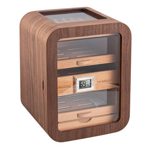 עץ אגוז humidor ארון עם שולחן דיגיטלי ראווה בגודל מאט ציור לכה חומר עץ - Product Image 2