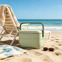 Mini glacière portable de camping 6L, couleur macaron, avec poignée, pour pique-nique et voyage