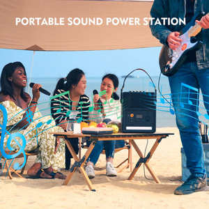 Fuente de Energía Portátil de 800W, Altavoz para Karaoke, Micrófono, Batería, Generador Solar para Camping, Estación de Energía Portátil - Product Image 5
