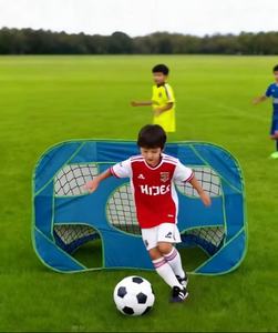 Portería de fútbol con marco de Metal naranja portátil, red ecológica para niños, entrenamiento de fútbol para interiores/exteriores, equipo de corte duradero plegable - Product Image 6