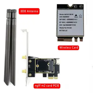 Latest Product 802.11AX WIFI6 Ax1800 BT 5.2 pcie wifi card 2.4GHZ/5GHZ Wireless Network Card for PC With Factory Wholesale Price