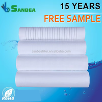 Cartouche de filtre à eau pour sédiments de 5 microns, 10 pouces, 20 pouces, PP PPF, usines de fabrication, hôtels, capacité de 500 L, composants de média de base