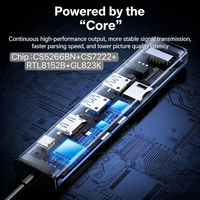 Docking Station USB C 8 in 1 in Alluminio con HDMI 4K, Ethernet RJ45, Lettore Schede SD/TF, Hub PD 100W per MacBook, Fotocamere DSLR e Laptop