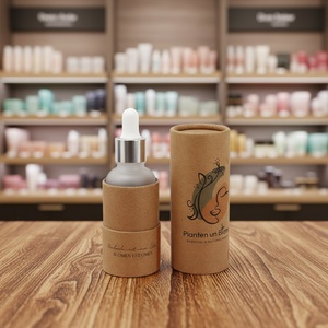 Manufacturer Cylinder Kraft Paper Tubes Packaging Custom Logo Design for Cosmetic Essence <b>Bottle</b> - Product Image 2