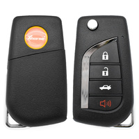 Llave Inteligente Universal XHORSE XKTO12EN Serie XK, Llave de Coche con 4 Botones, Control Remoto para Suministros de Cerrajería VVDI