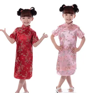 Baby Qipao Mädchen Kleid Chi-Pao Cheong sam Kinder Kleidung Kinder Kleider Mädchen Kleidung Hochzeit Prinzessin Kleid Drache und Phoenix