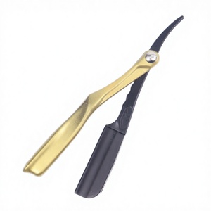 New Design Wholesale Metal Barber Folding Blade <b>Razor</b> Face Shaving Tools Portable Durable <b>Straight</b> <b>Razor</b> Men - Product Image 2