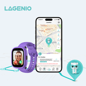 Montre connectée LAGENIO K3 4G avec carte SIM, GPS, LBS, WIFI, SOS, mode classe, étanche IP68, appel vidéo HD, FCC, CE, RoHS, montre connectée pour enfants - Product Image 1