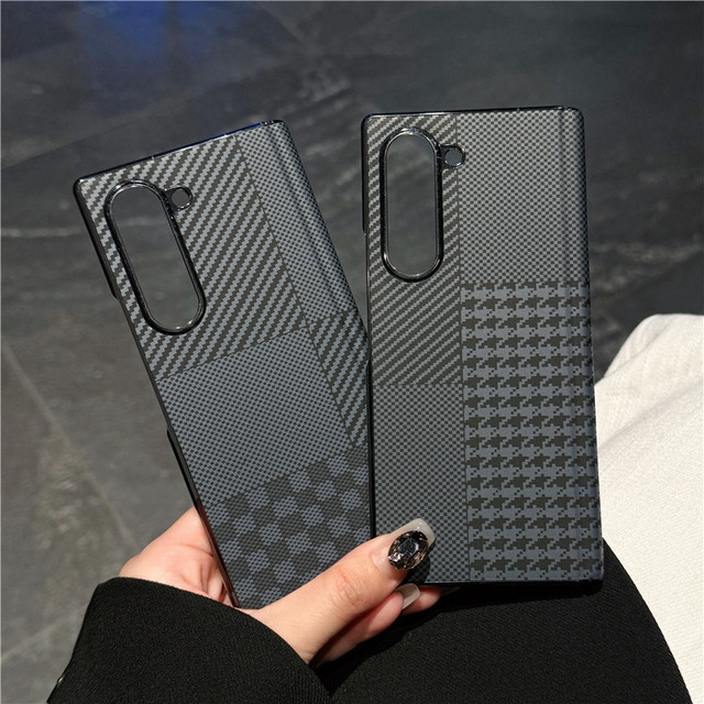 New Business Fiber Texture Phone case for Samsung Z Fold 7 6 5, Anti-drop Popular Phone Protector