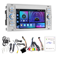 BQCC 7" Android 12 GPS Navigator CarPlay 2DIN Universal Ford Mondeo S-max Focus C-MAX Galaxy Feist dengan Bantuan Mundur Seluruh Dunia