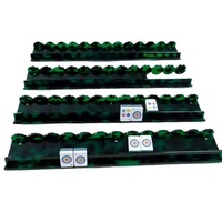 Support de Mahjong Pliable Moderne de Luxe en Acrylique de 20 Pouces avec Double Rail et Support Magnétique à Pousser – Idéal pour Casino, Jeux Familiaux et Maison