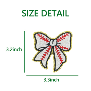 Nhà Sản Xuất Tùy Chỉnh Thêu Vá Thêu Các Bản Vá Lỗi Bow Sắt Trên Sequin Các Bản Vá Lỗi Cho Mũ Quần Áo - Product Image 3