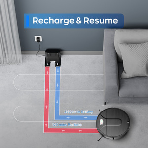 Robot aspirateur et nettoyeur de sols Teendow Wifi pour nettoyage à sec et humide multi-surfaces, adapté aux sols durs et aux tapis - Product Image 5