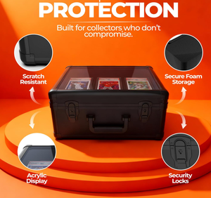 Boîte de rangement pour cartes classées à 3 rangées avec serrure à clé sécurisée, étui de transport protecteur pour cartes de sport, <span class=keywords><strong>Pokémon</strong></span> et TCG - Product Image 4