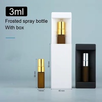 Flacon de Parfum 10 ml avec Boîte d'Emballage Atomiseur Vide, Parfum Noir et Blanc, Emballage Noir