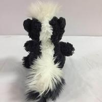 Boneka Skunk Hitam Putih Hutan Liar, Boneka Skunk Isi Dakron, Hadiah Lembut untuk Anak-Anak
