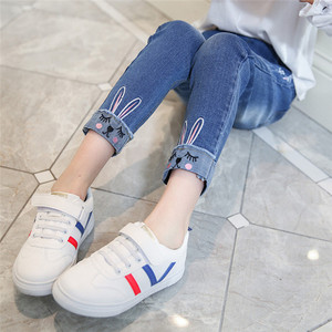 Innovative Fancy Girl Casual Cotton Denim Jeans <b>Pants</b> for Kids Breathable Cargo Style Best Selling in America - Product Image 4