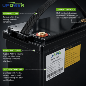 Batería <span class=keywords><strong>UPOWER</strong></span> LiFePO4 de 12.8V 100Ah, Celdas de Grado A, Baja Autodescarga, para Carritos de Golf, Embarcaciones y Autocaravanas - Product Image 3