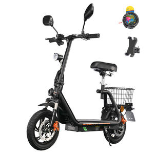 Scooter électrique TWOFISH M5 PRO-E certifié EEC, 500W, 48V, 13Ah, 40 km/h, autonomie de 30 km, pneus de 12 pouces, avec siège et panier arrière - Product Image 1