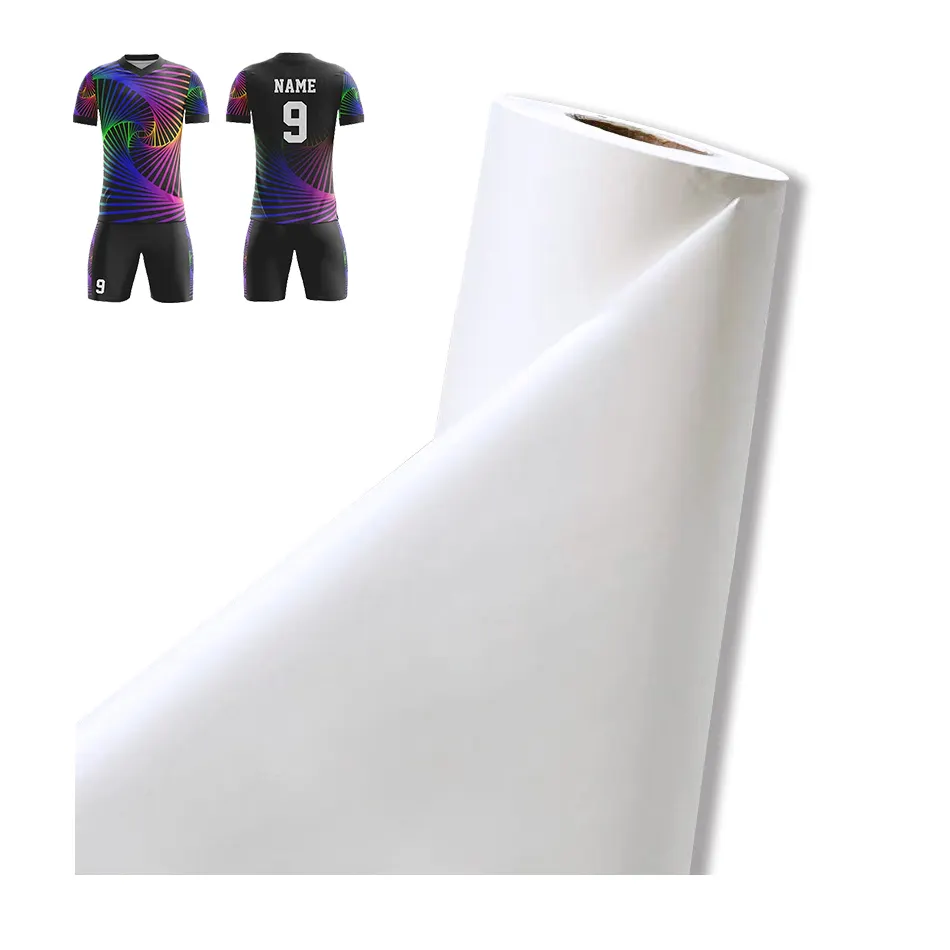 Özelleştirilebilir boyutu için yüksek kalite toptan hızlı kuru Transfer hızı süblimasyon baskı filmi tekstil Polyester Jersey transferi