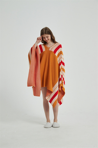 Sẽ Mới Sang Trọng Mặc Len Pha Trộn Mexico Dệt Kim Ném Chăn Giường Ghế Du Lịch Trang Trí - Product Image 6