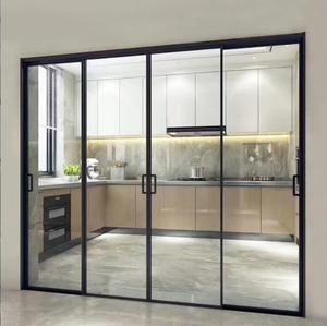 Porte <span class=keywords><strong>coulissante</strong></span> en verre trempé pour hôtel, usine, cuisine, ou comme porte intérieure double vitrage – Vente en gros - Product Image 2