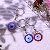 Usine glaçure Turkiye mauvais œil amulette métal porte-clés anneau protecteur Talisman porte-clés turc turquie bleu oeil pendentif porte-clés