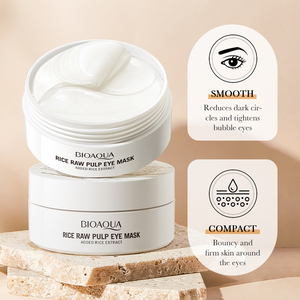 OEM ODM BIOAQUA cuidado de la piel coreano arroz crudo máscara antiarrugas parche para ojos máscara de cristal colágeno antiarrugas parches para los ojos máscaras - Product Image 4